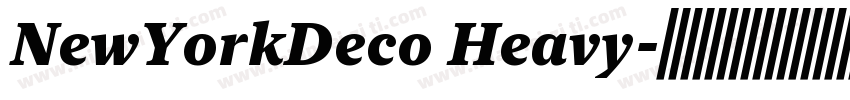 NewYorkDeco Heavy字体转换